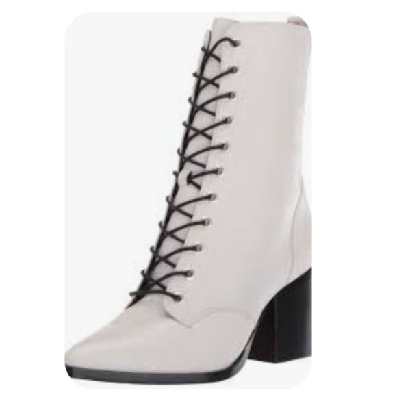 Schutz Paige Lace Up Leather Boots Size 11B - Picture 1 of 9
